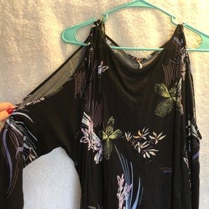 Free People Exposed Shoulder Mini Dress/Tunic